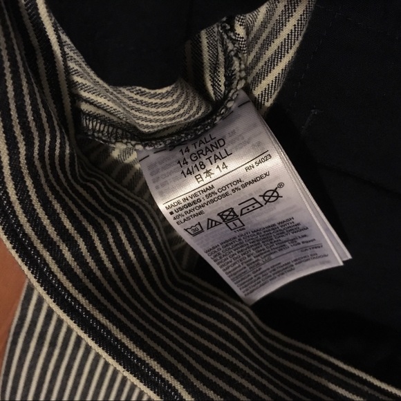 GAP Blue & White Striped Skinny Ankle Pants 14Tall - Picture 6 of 9